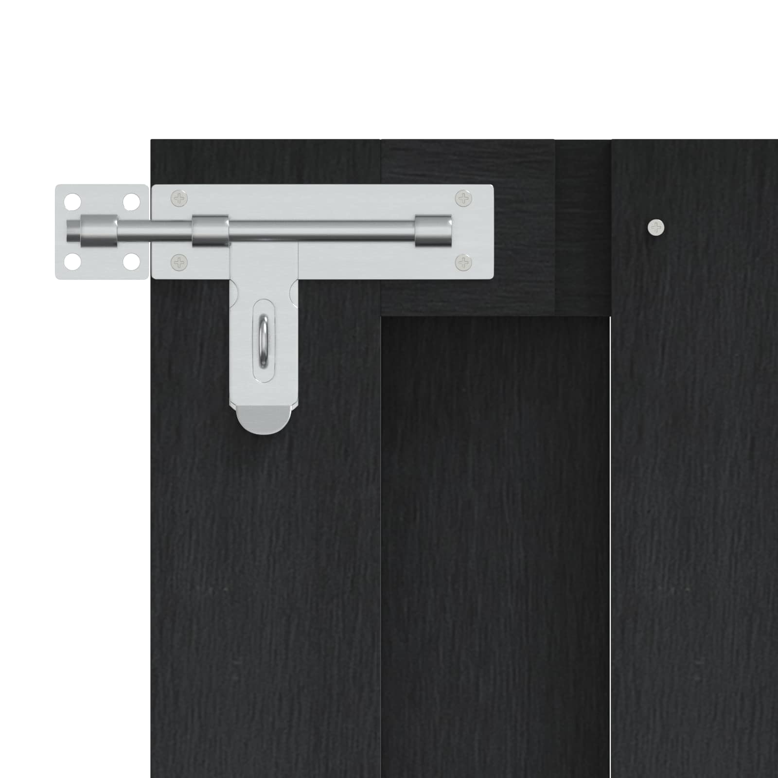Sodo vartai 100 x 60 cm WPC ir aliuminis Juoda