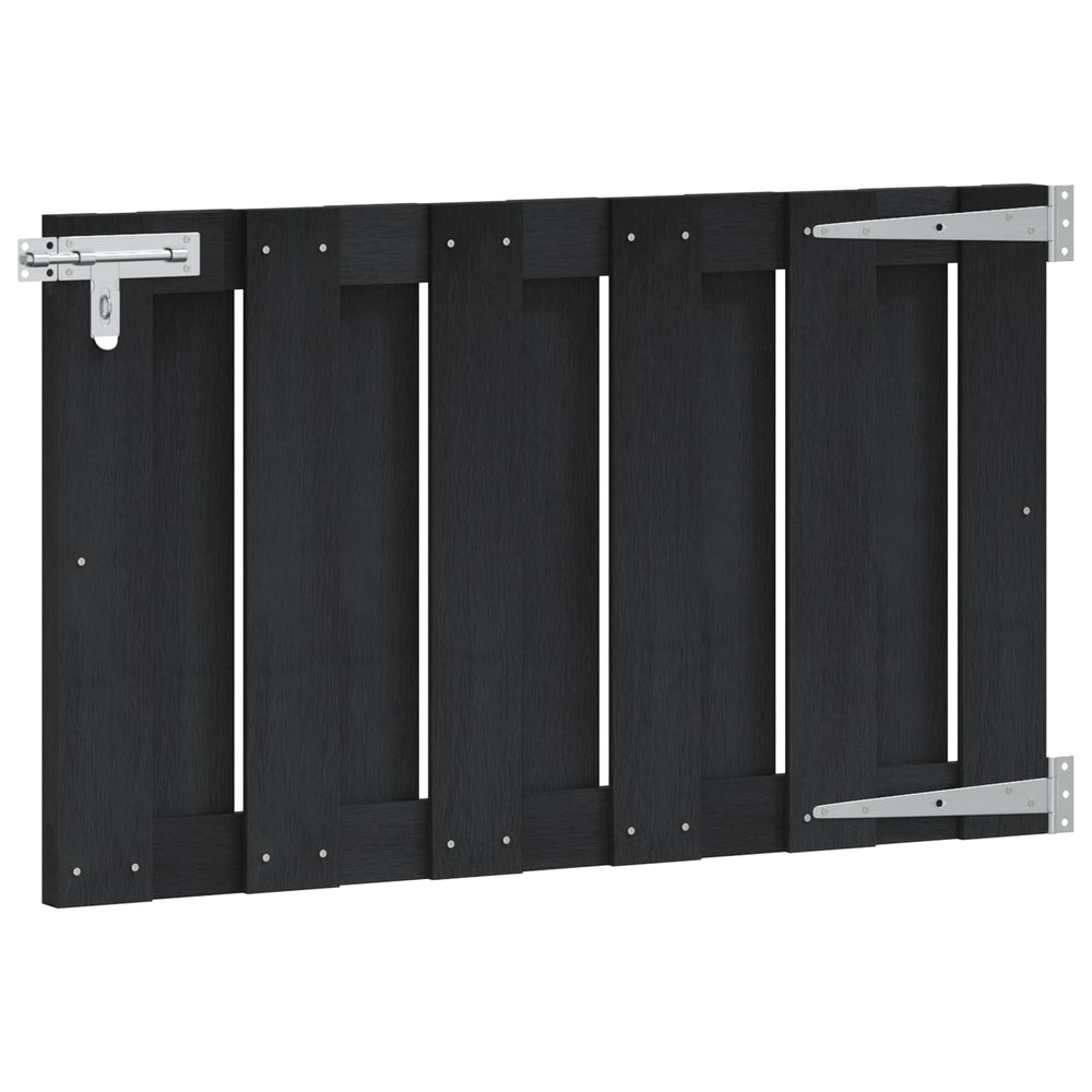 Sodo vartai 100 x 60 cm WPC ir aliuminis Juoda