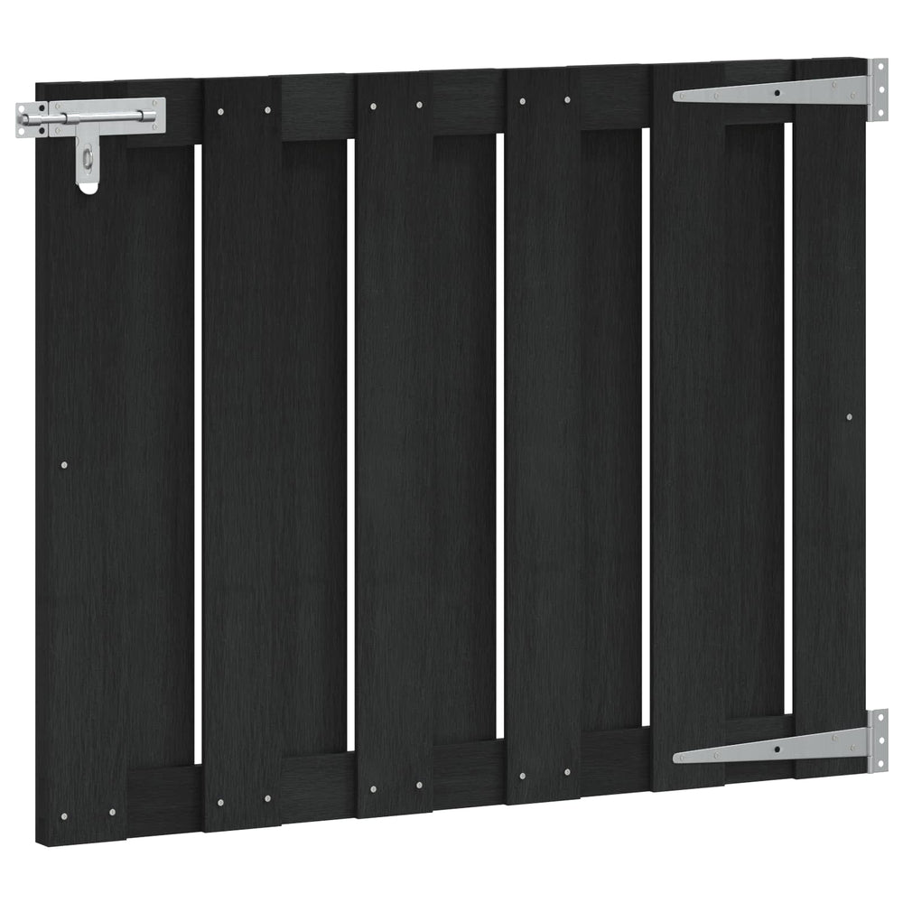 Sodo vartai 100 x 80 cm WPC ir aliuminis Juoda