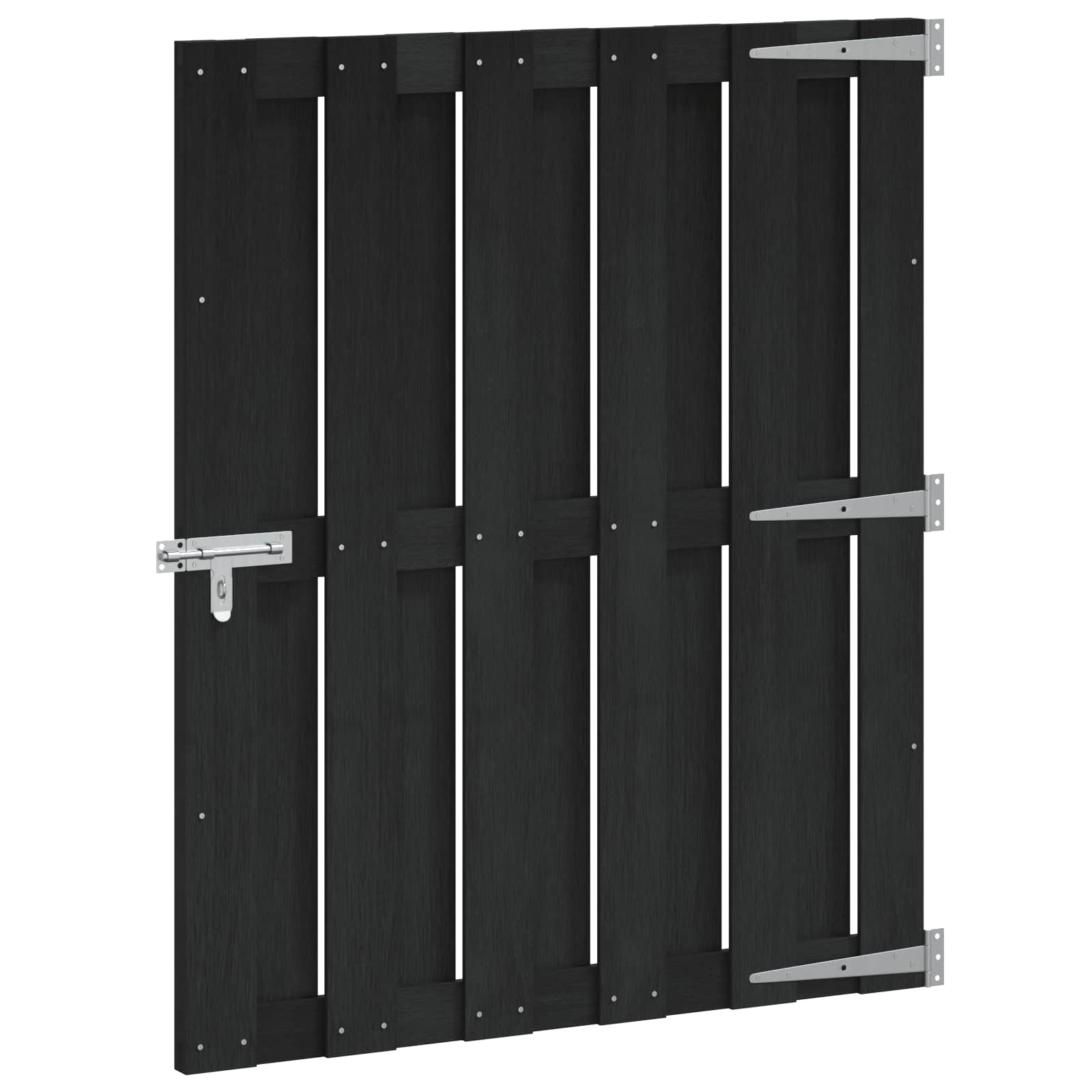 Sodo vartai 100 x 112 cm WPC ir aliuminis Juoda