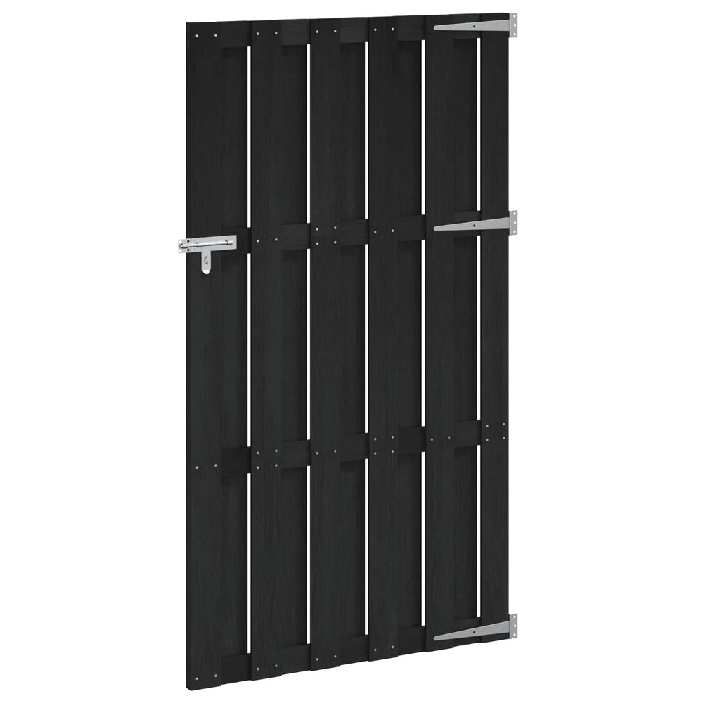 Sodo vartai 100 x 180 cm WPC ir aliuminis Juoda