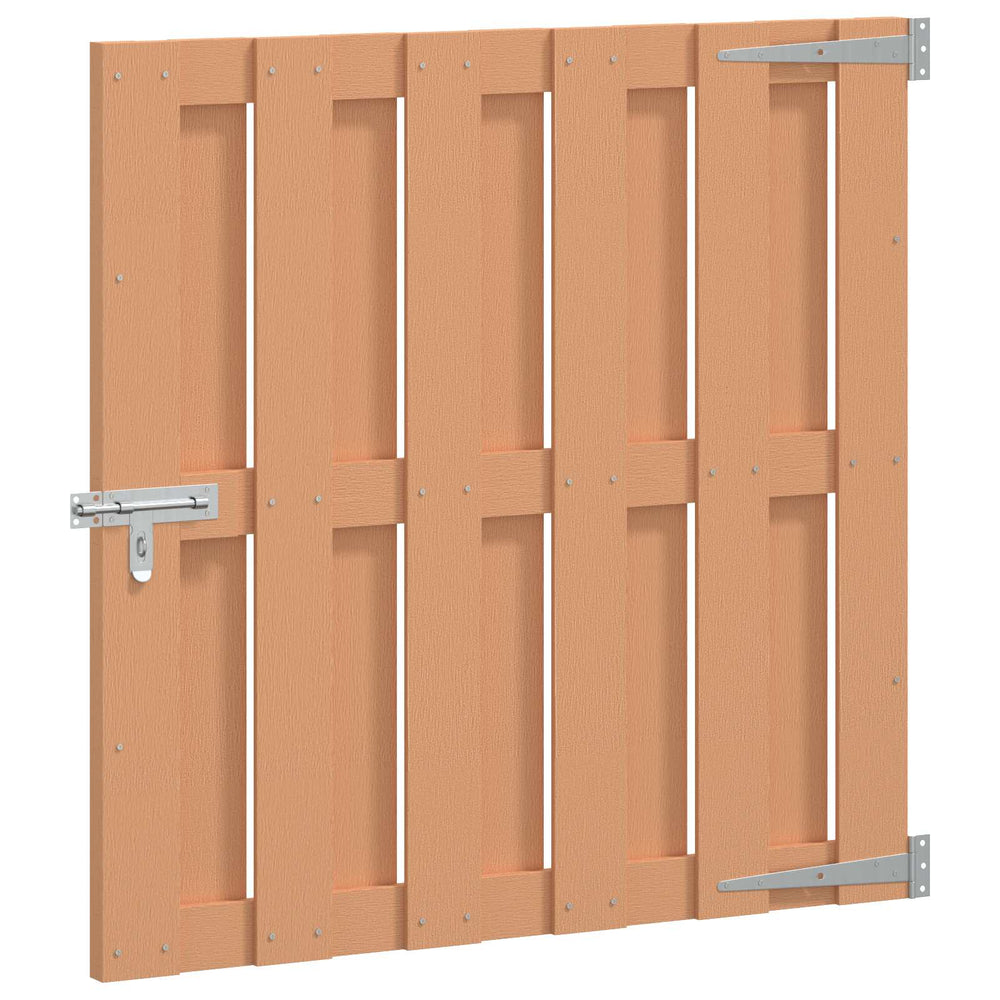Sodo vartai 100 x 100 cm WPC ir aliuminis Ruda