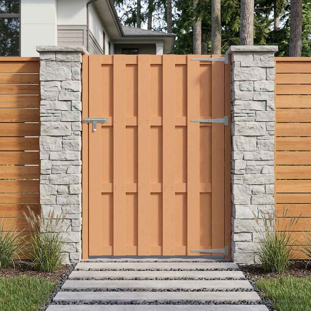 Sodo vartai 100 x 150 cm WPC ir aliuminis Ruda
