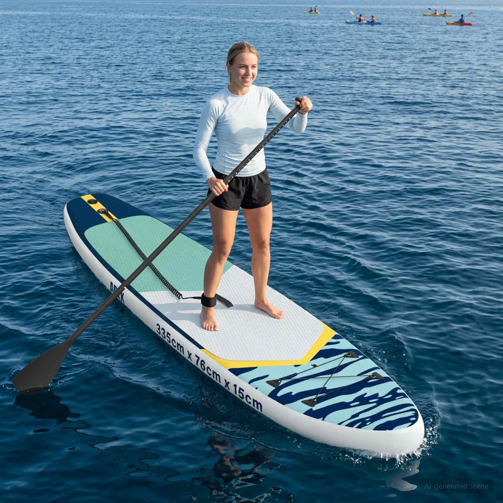 Išpūstas Stand Up Paddle Board APEX 335 x 76 x 15 cm Mėlyna