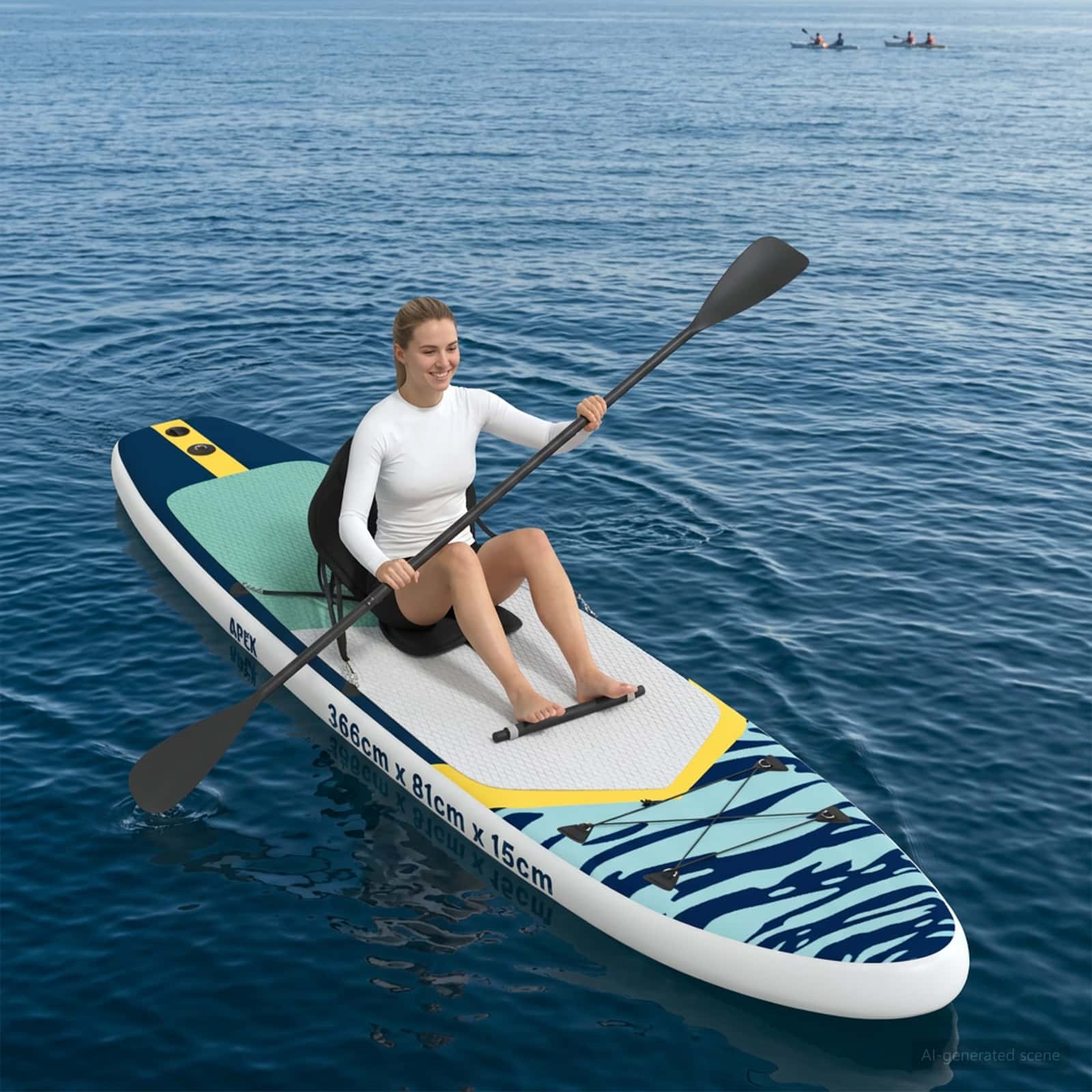 SUP lenta su sėdyne 2-in-1 APEX 366 x 81 x 15 cm Mėlyna skirta