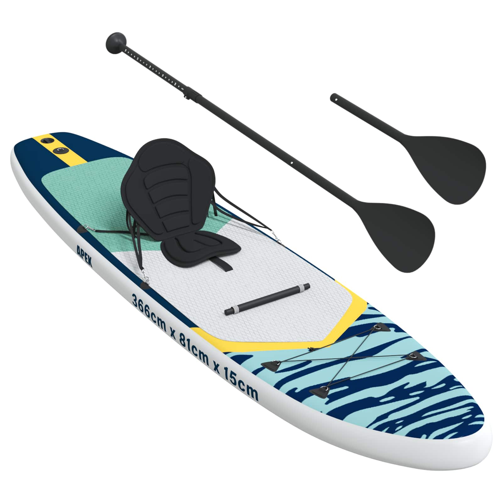 SUP lenta su sėdyne 2-in-1 APEX 366 x 81 x 15 cm Mėlyna skirta