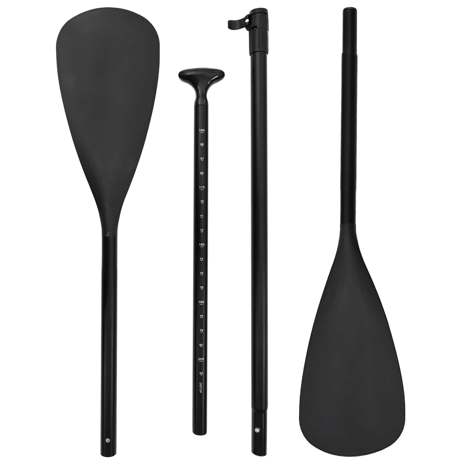 2 in 1 baidarė ir SUP irklas 203 x 19,5 cm Juoda