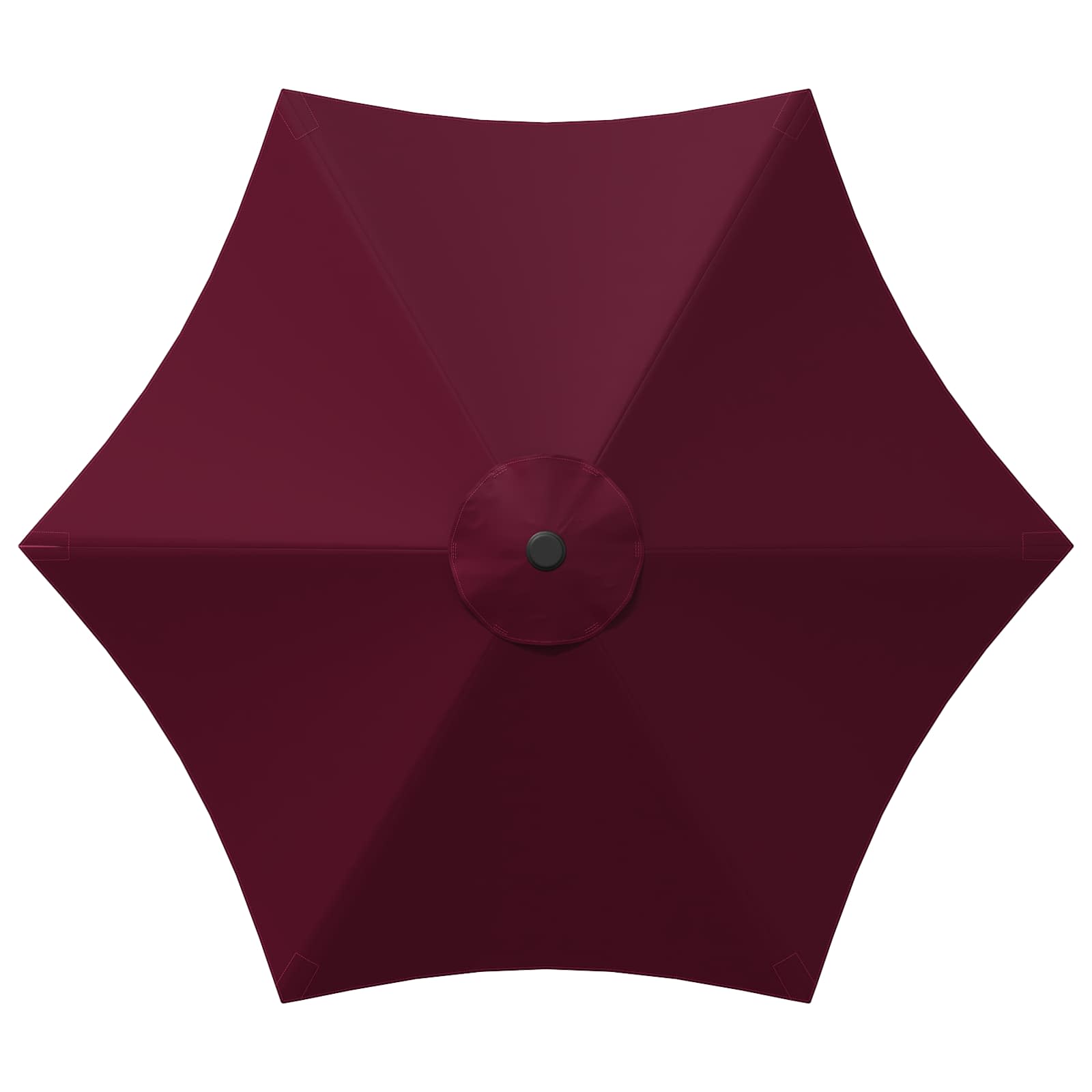 Sodo skėtis 270 x 270 cm Poliesteris Stačiakampio Bordo raudona