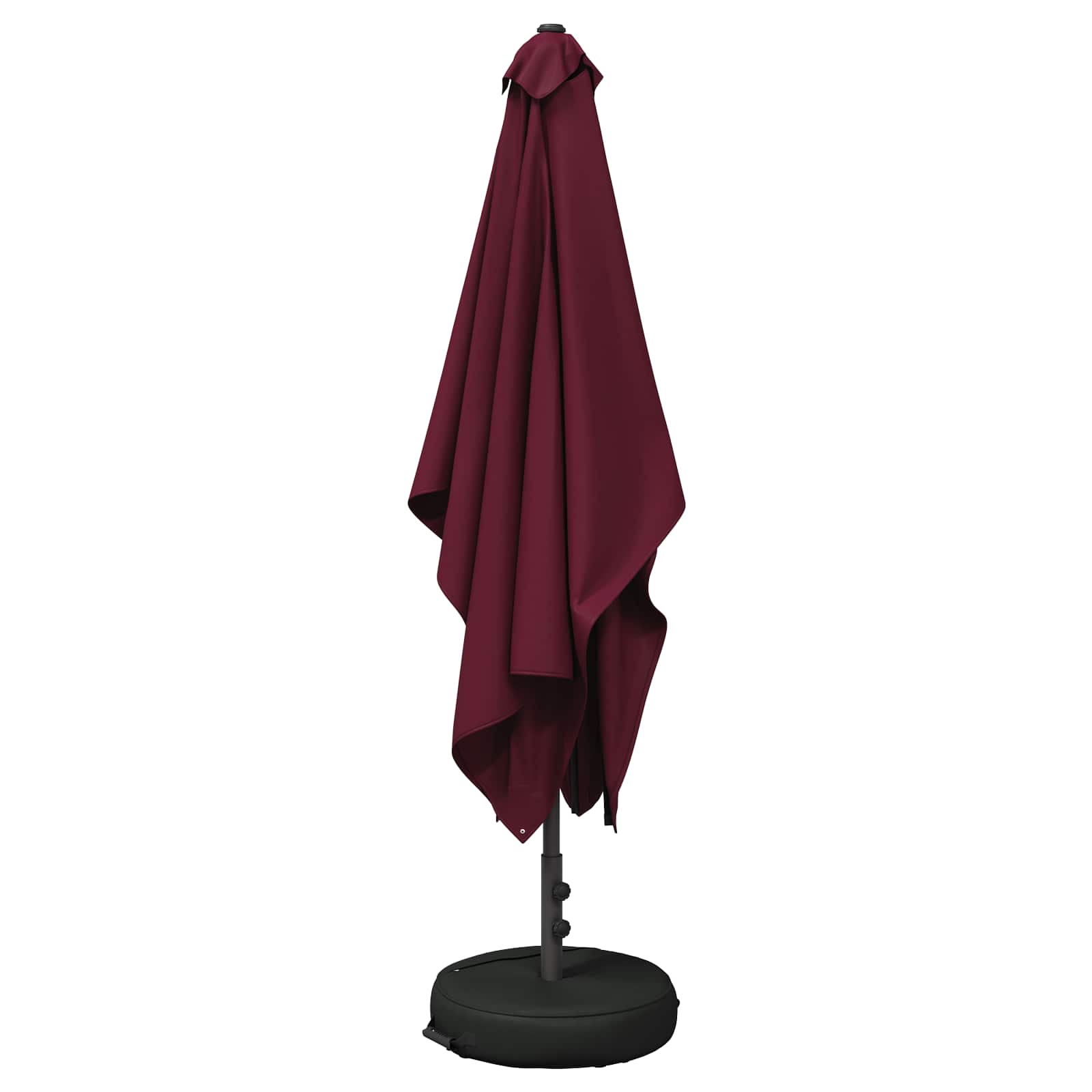 Sodo skėtis 200 x 300 cm Poliesteris Stačiakampio Bordo raudona