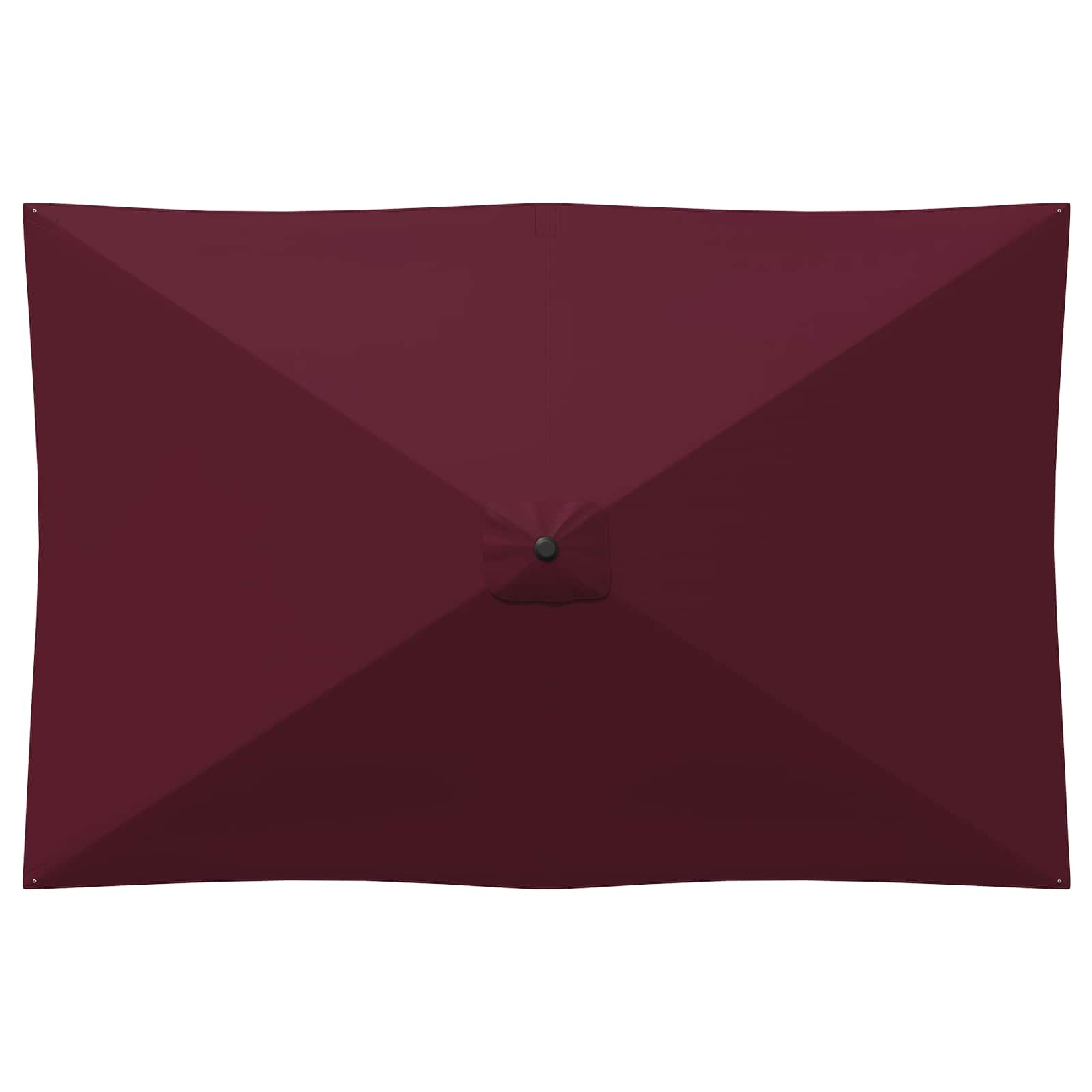 Sodo skėtis 200 x 300 cm Poliesteris Stačiakampio Bordo raudona