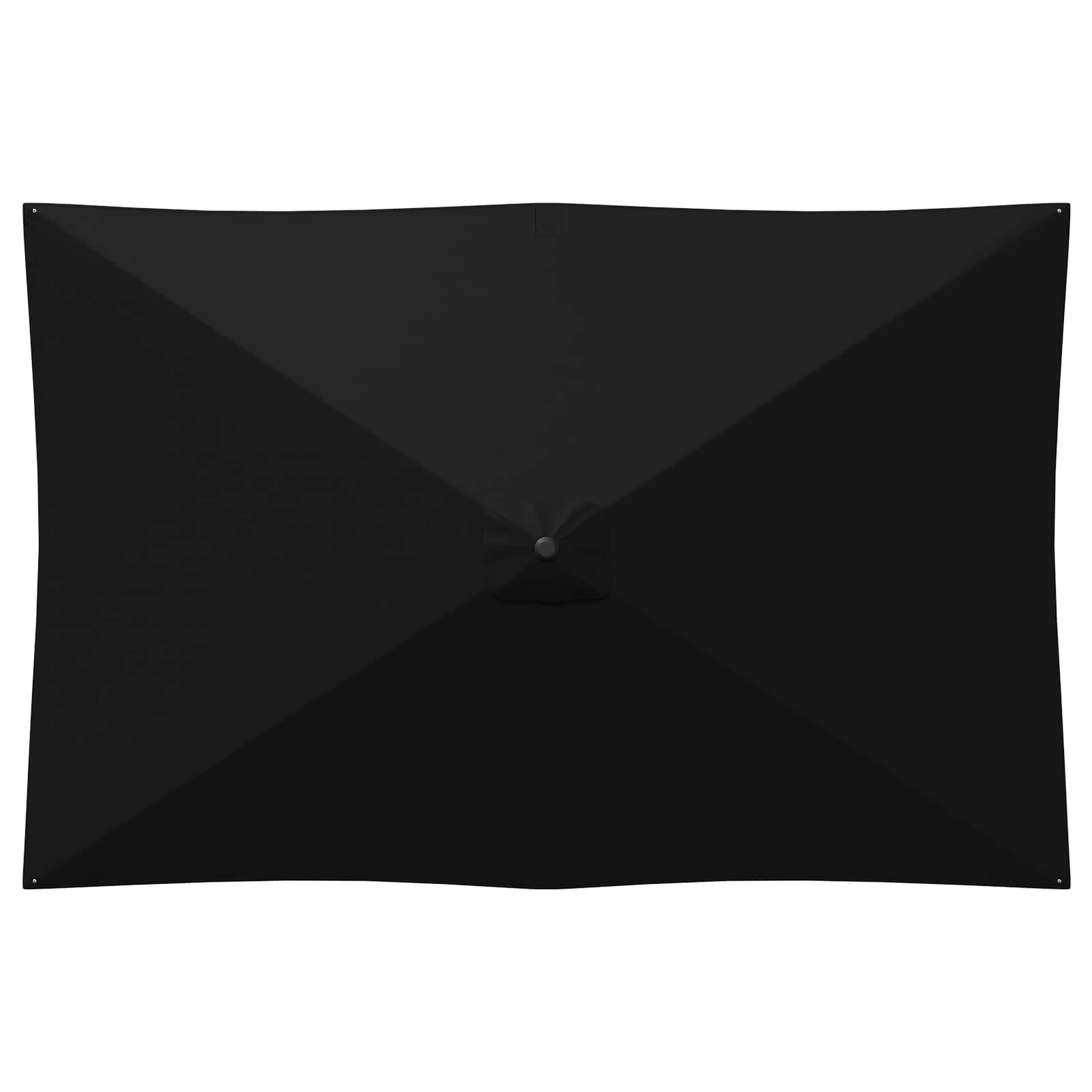 Sodo skėtis 200 x 300 cm Poliesteris Stačiakampio Juoda