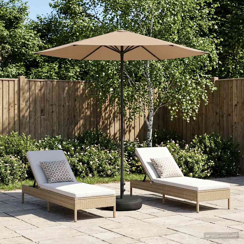 Sodo skėtis 230 x 230 cm Poliesteris Stačiakampio Taupe
