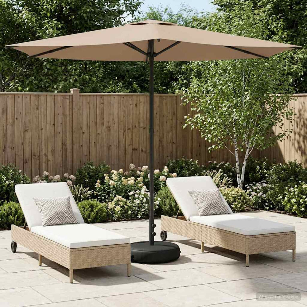 Sodo skėtis 270 x 270 cm Poliesteris Stačiakampio Taupe