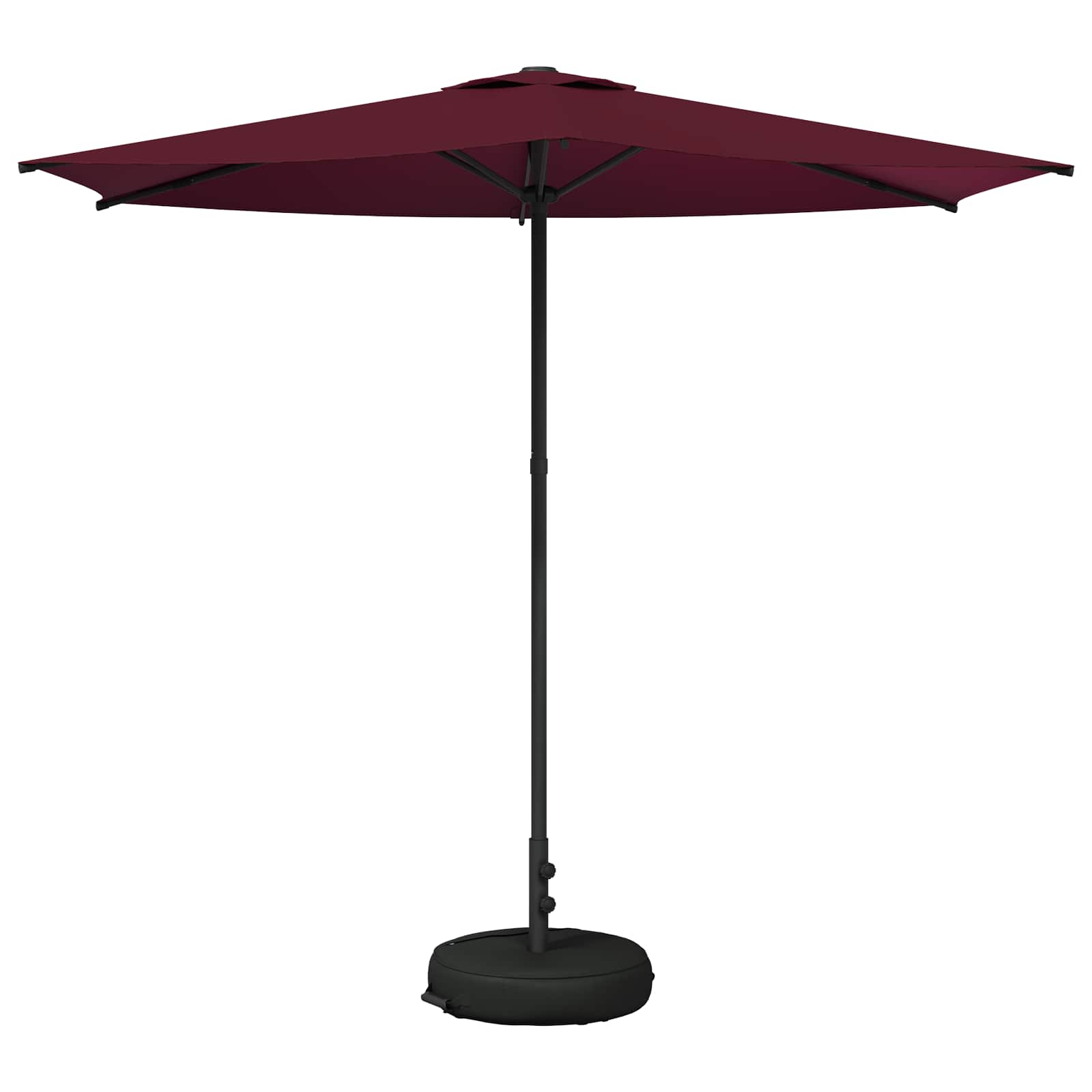Sodo skėtis 270 x 270 cm Poliesteris Stačiakampio Bordo raudona