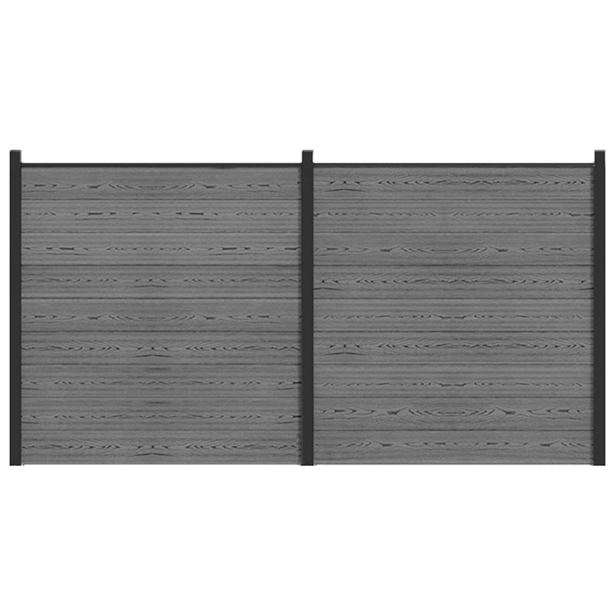 Tvoros rinkinys 353 x 186 cm WPC ir aliuminis Pilka