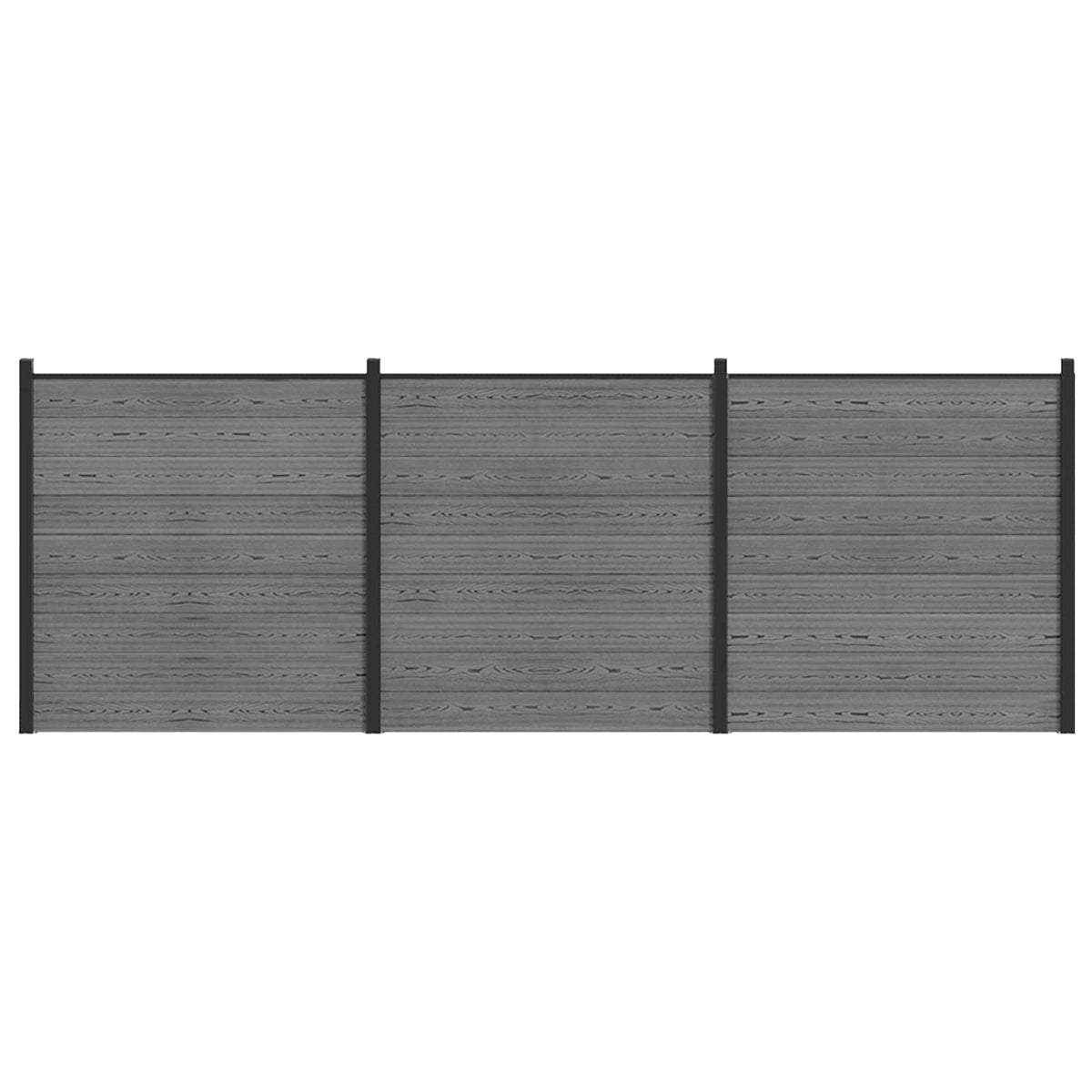 Tvoros rinkinys 526 x 186 cm WPC ir aliuminis Pilka