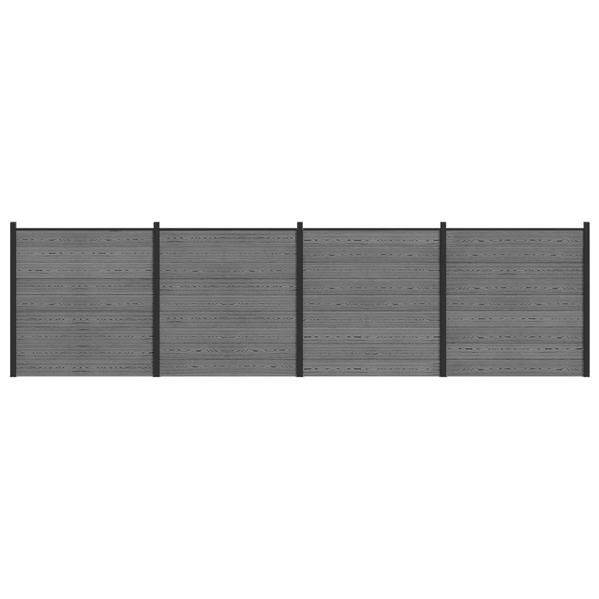 Tvoros rinkinys 699 x 186 cm WPC ir aliuminis Pilka