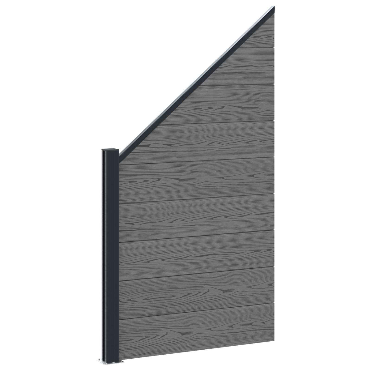 Tvoros rinkinys 446 x 186 cm WPC ir aliuminis Pilka