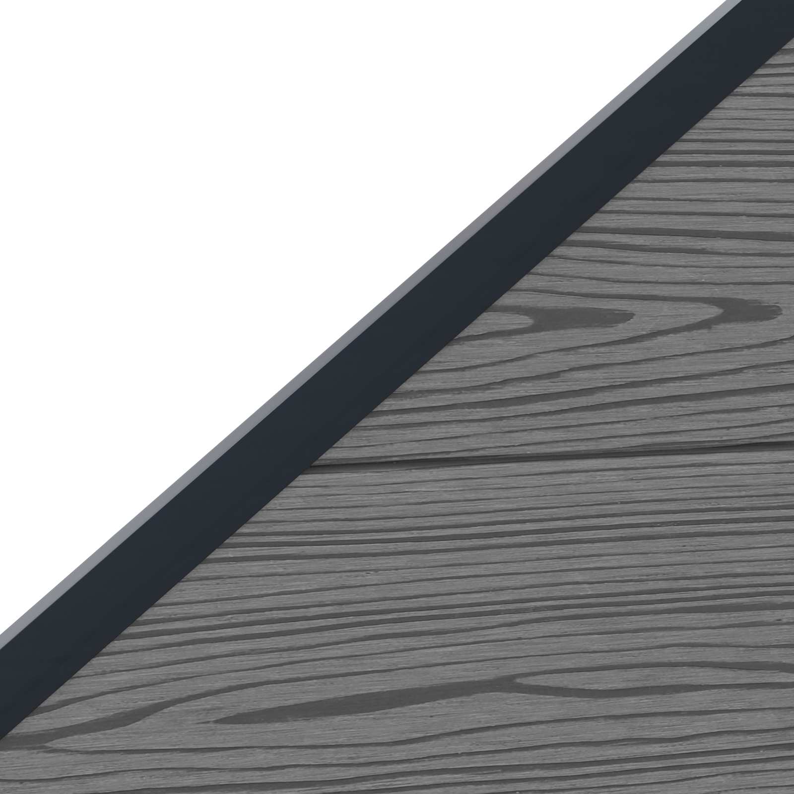 Tvoros plokštė 9 pcs WPC ir aliuminis Pilka