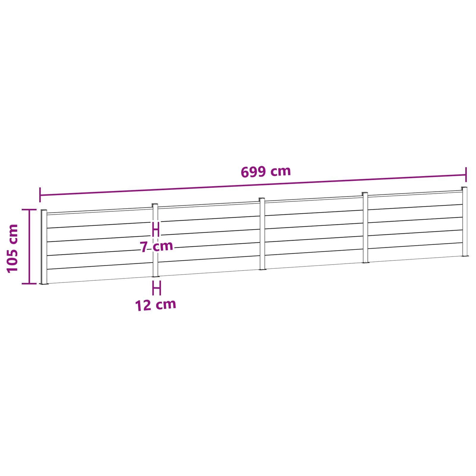 Tvoros plokštė 4 pcs WPC ir aliuminis Ruda
