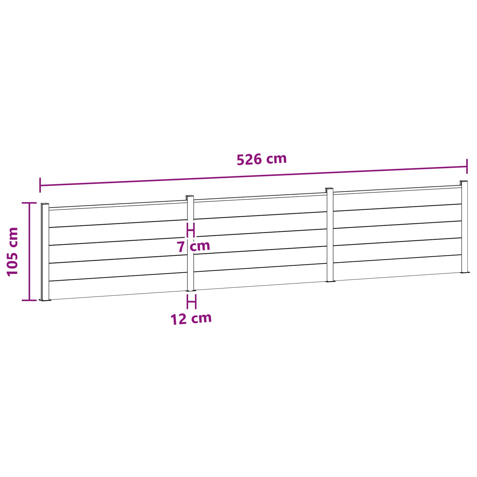 Tvoros plokštė 3 pcs WPC ir aliuminis Juoda