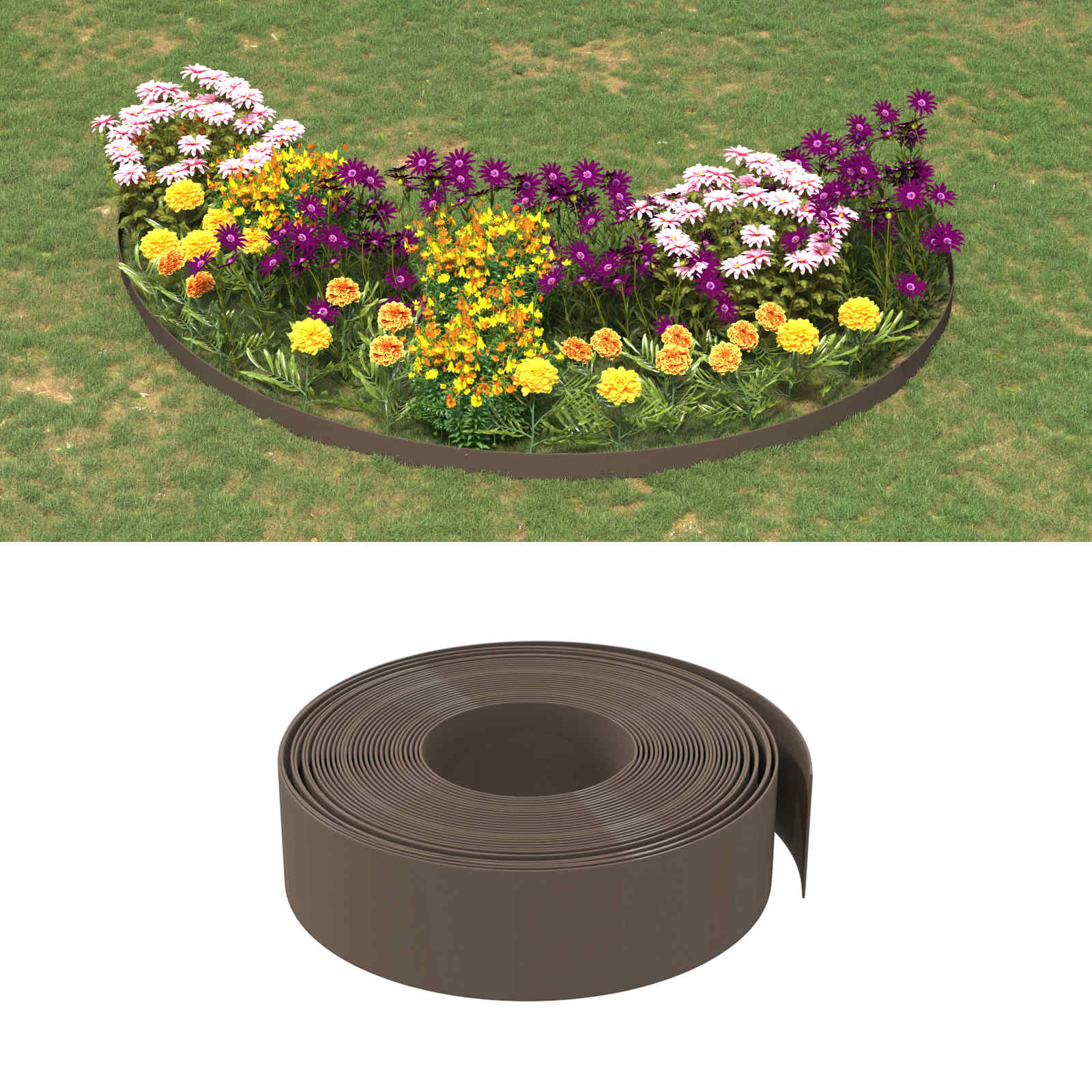 Sodo apylinkės 25 m 15 cm PE Ruda