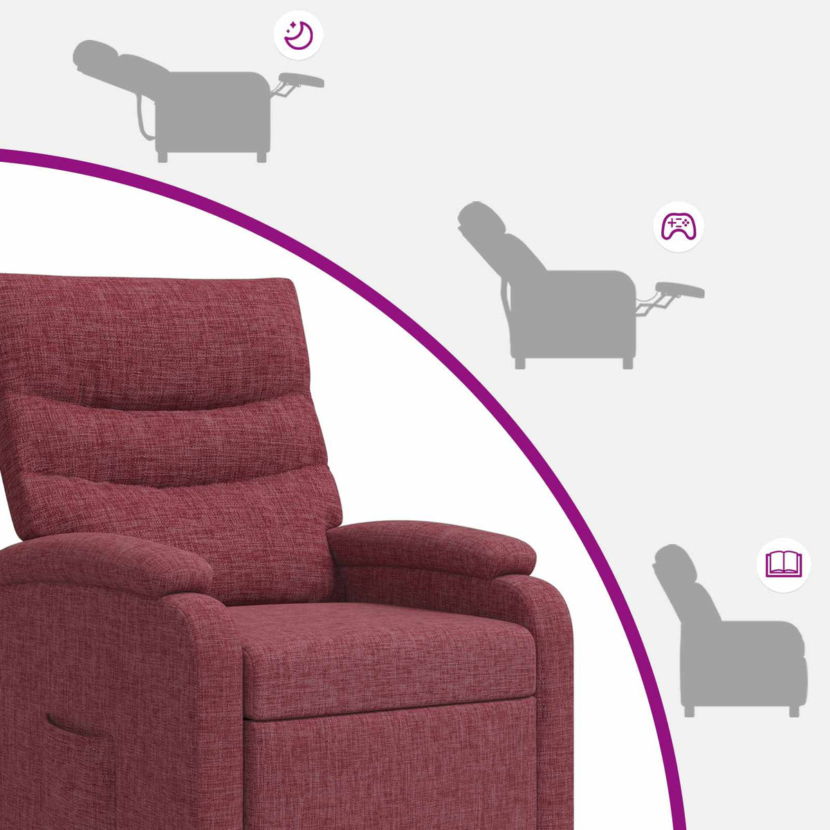 Atsilošimas Vyno raudona Audinys
