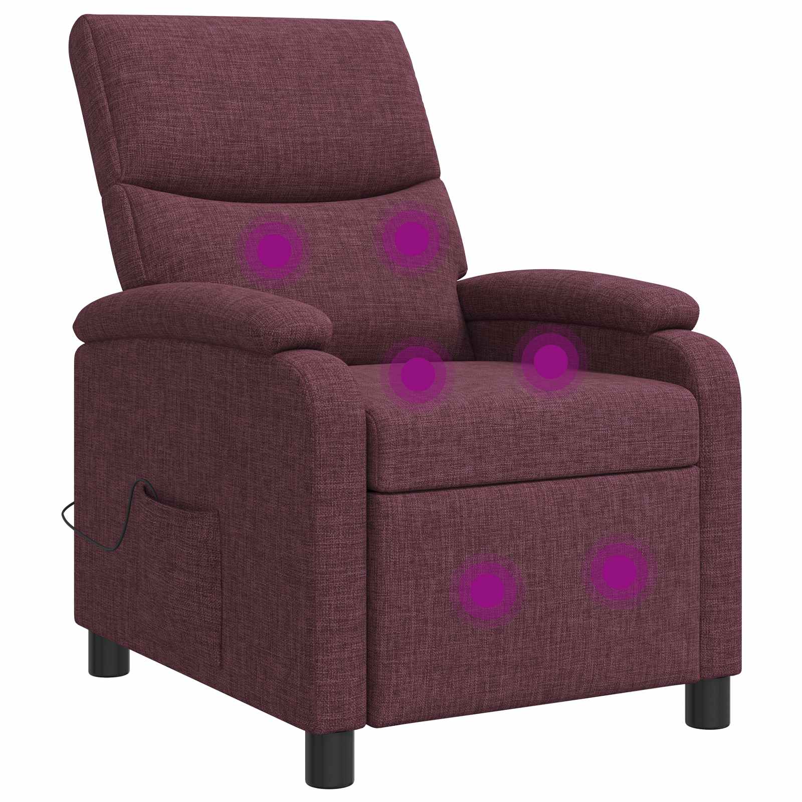 Masažinis atlošiamasis krėslas Violetinė Audinys