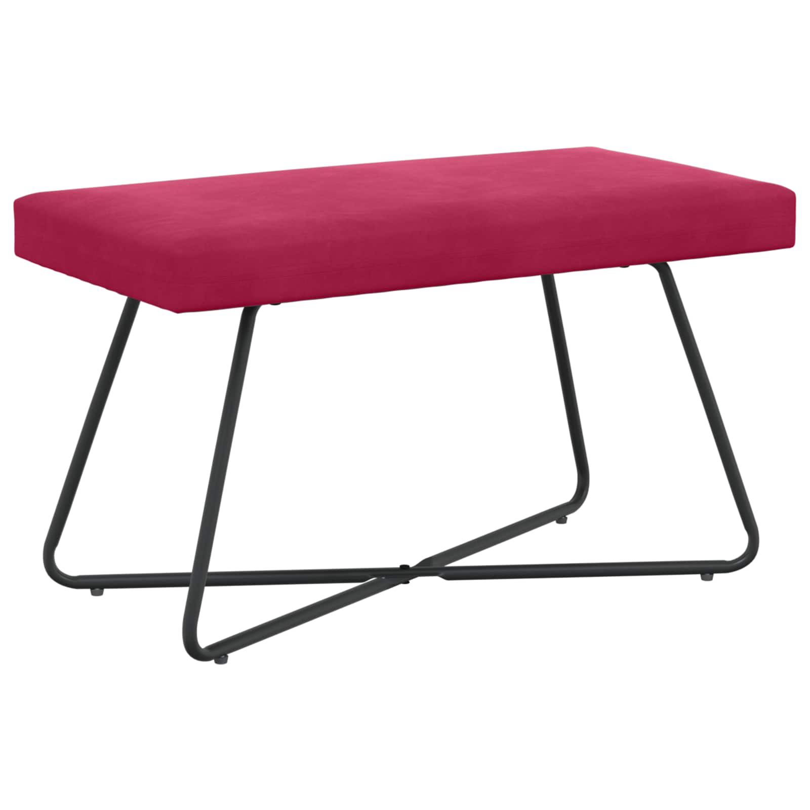 suoliukas Paprastas Vyno raudona 80 x 40 x 45 cm Aksomas