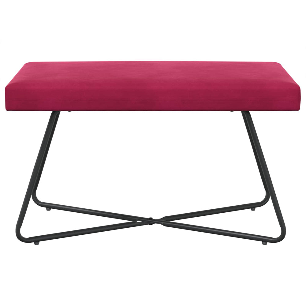 suoliukas Paprastas Vyno raudona 80 x 40 x 45 cm Aksomas