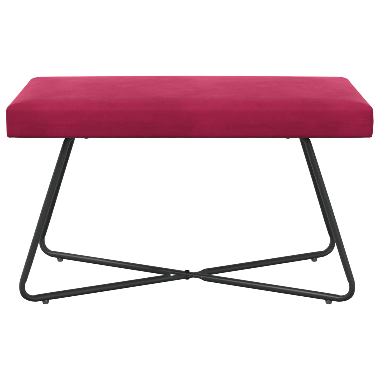 suoliukas Paprastas Vyno raudona 80 x 40 x 45 cm Aksomas