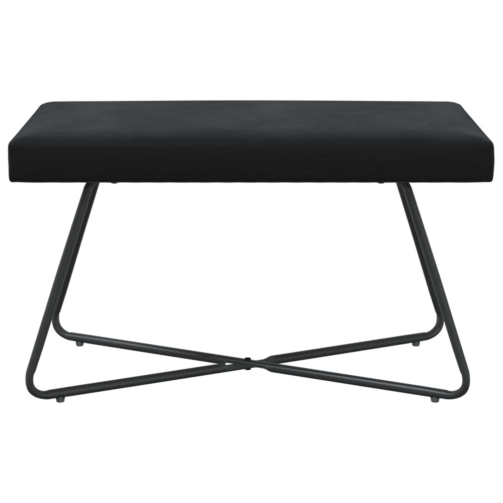 suoliukas Paprastas Juoda 80 x 40 x 45 cm Aksomas