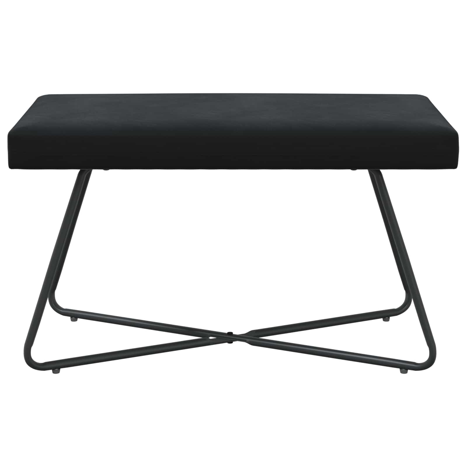 suoliukas Paprastas Juoda 80 x 40 x 45 cm Aksomas
