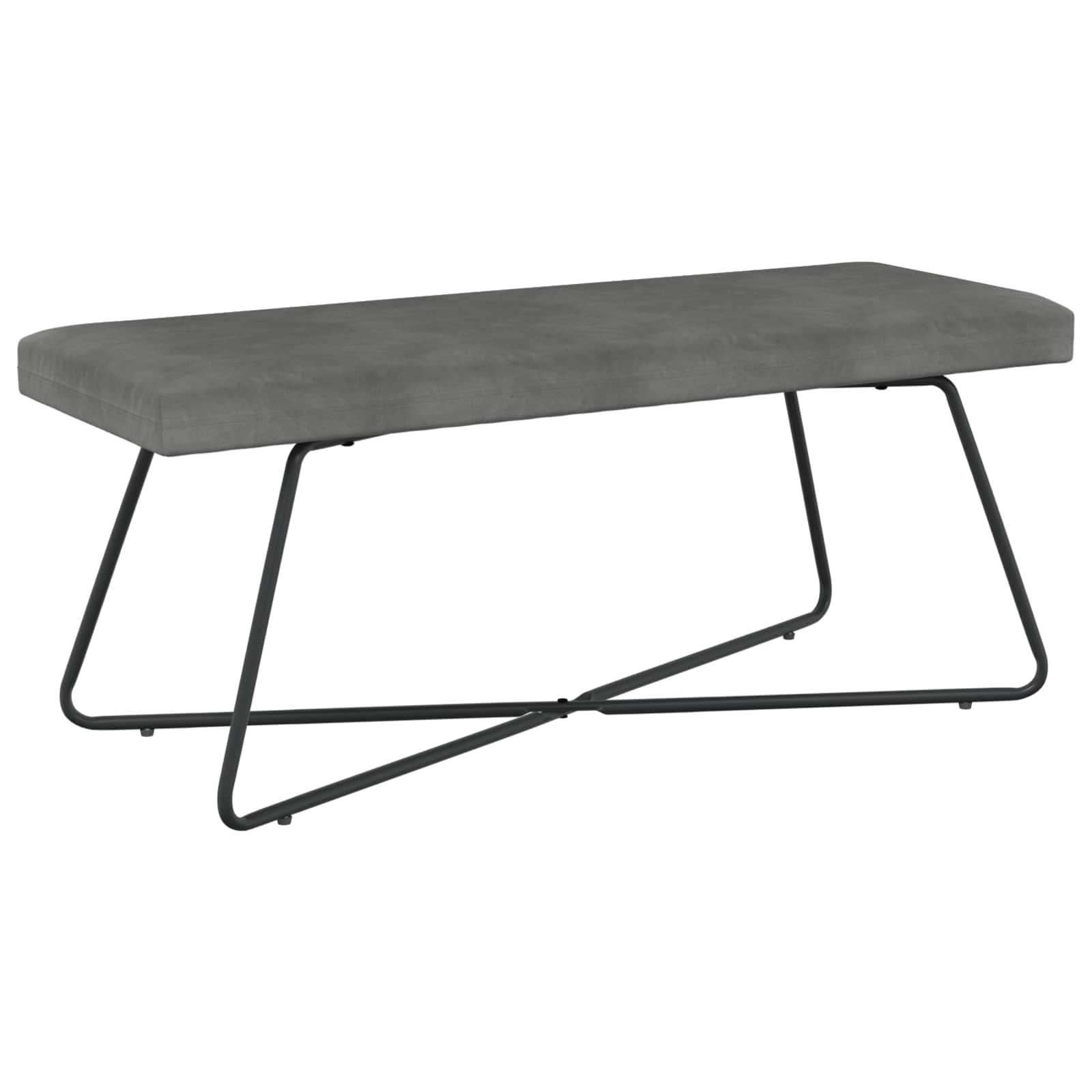 suoliukas Paprastas Tamsiai pilka 110 x 40 x 45 cm Aksomas