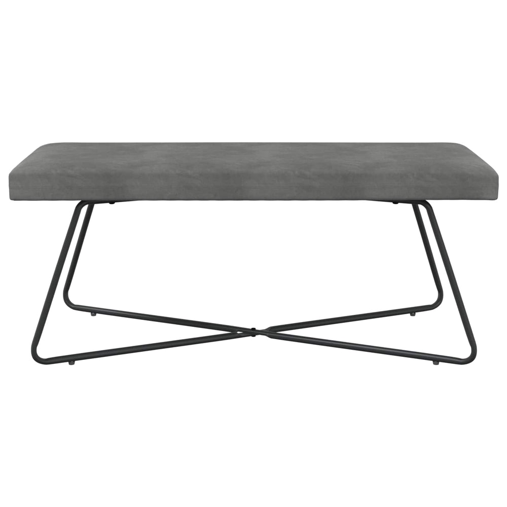 suoliukas Paprastas Tamsiai pilka 110 x 40 x 45 cm Aksomas