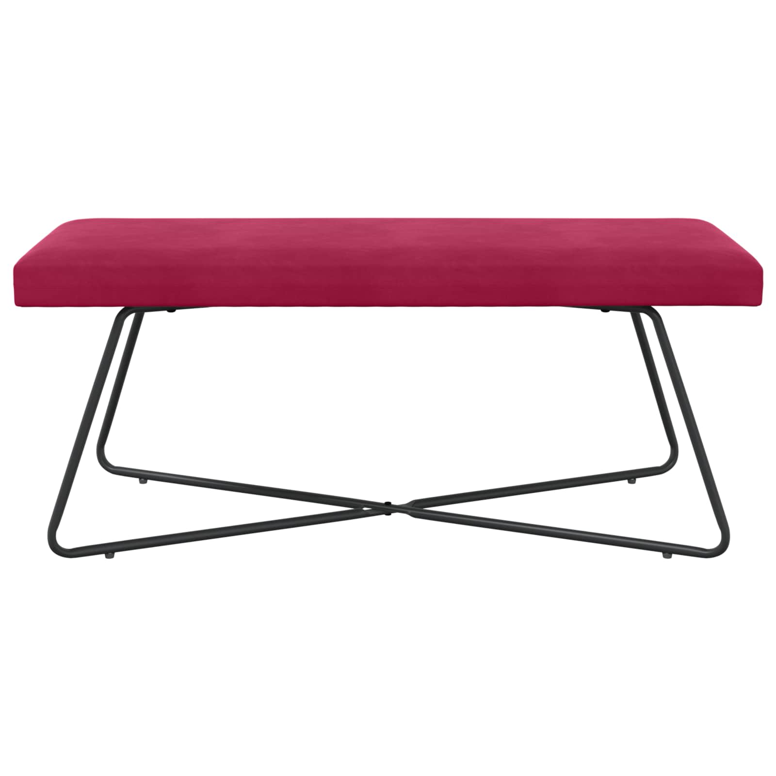 suoliukas Paprastas Vyno raudona 110 x 40 x 45 cm Aksomas