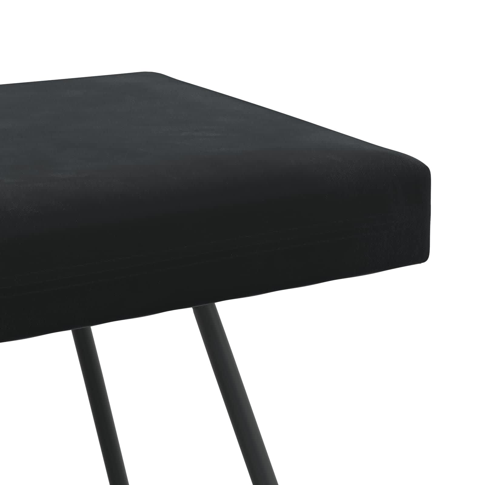 suoliukas Paprastas Juoda 110 x 40 x 45 cm Aksomas