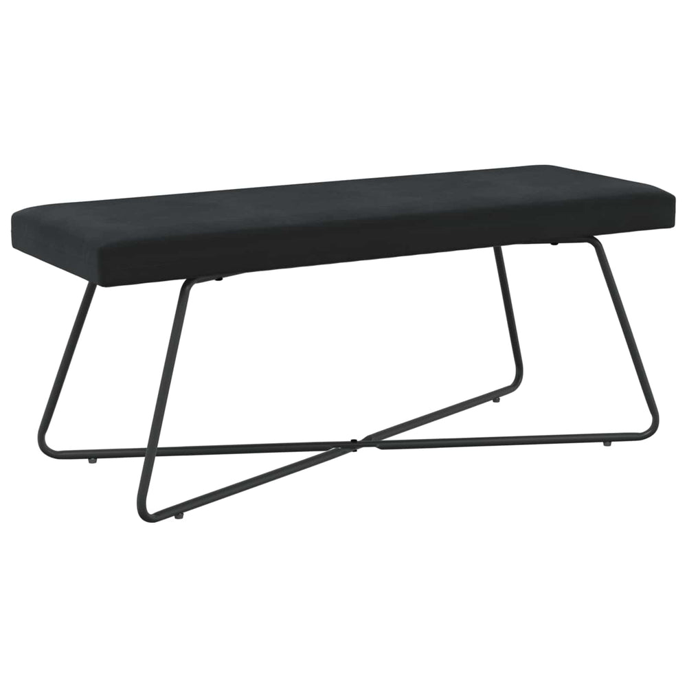 suoliukas Paprastas Juoda 110 x 40 x 45 cm Aksomas