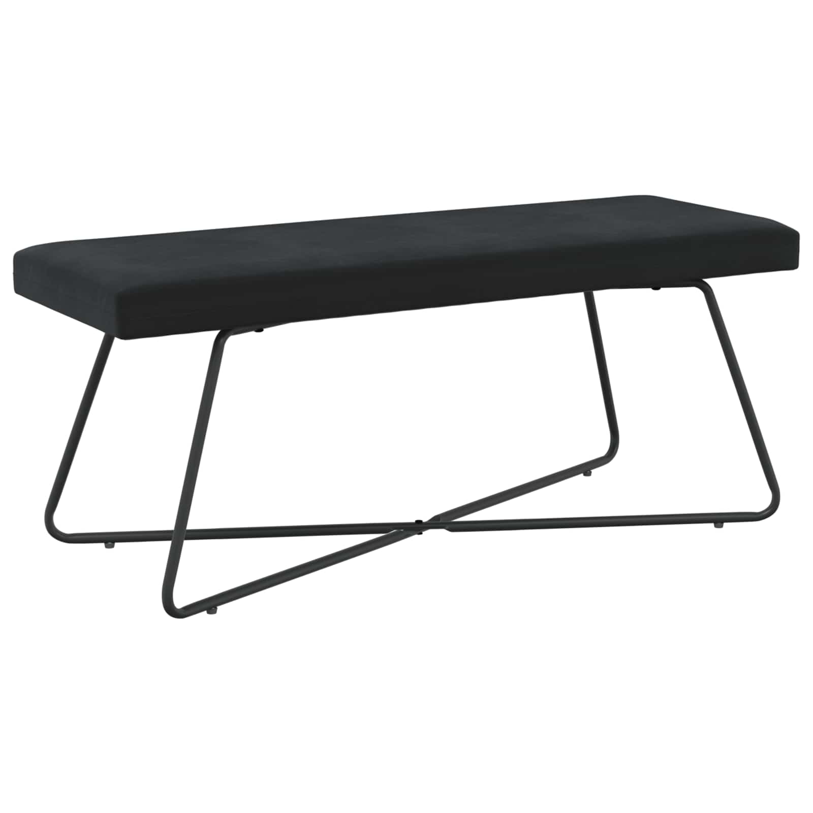 suoliukas Paprastas Juoda 110 x 40 x 45 cm Aksomas