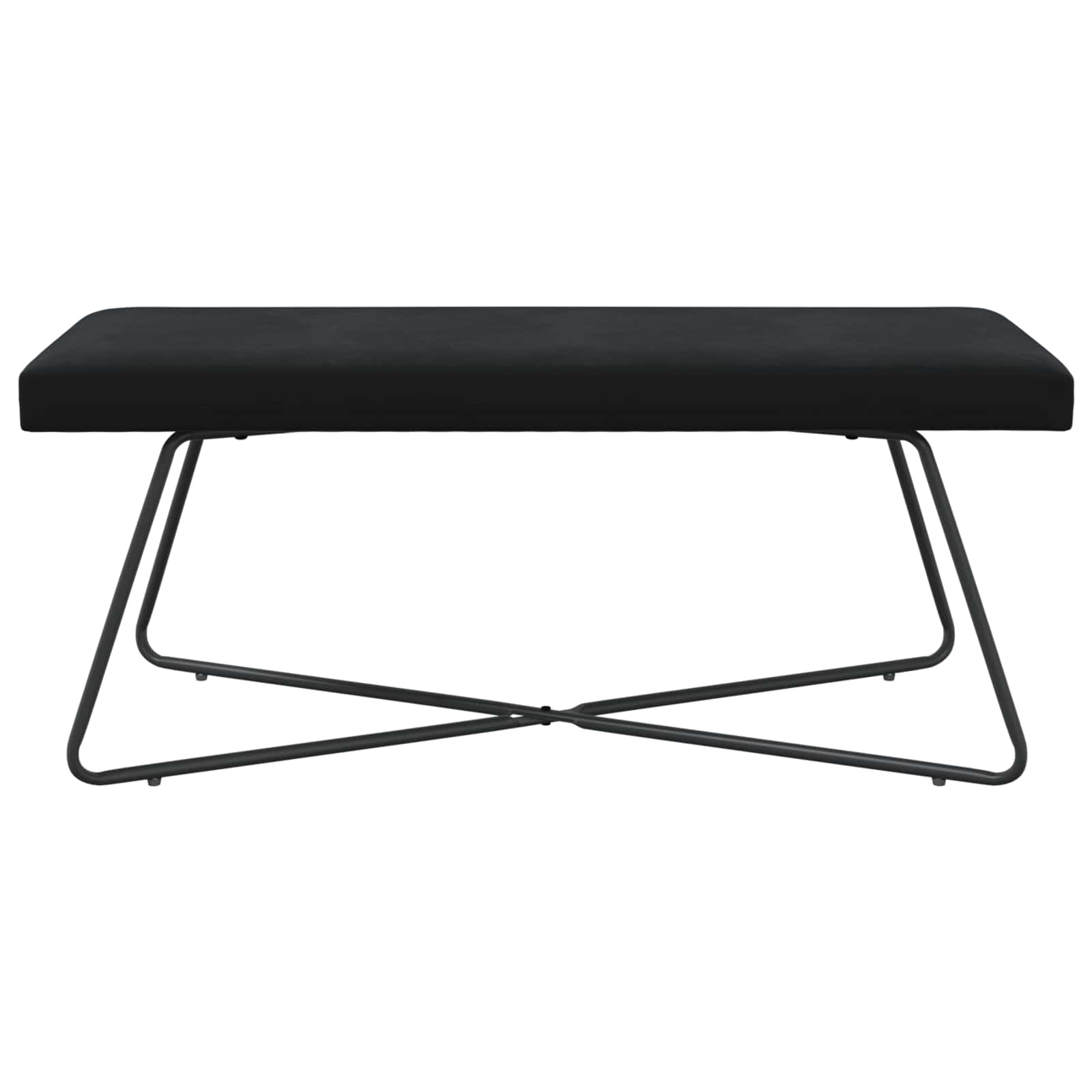 suoliukas Paprastas Juoda 110 x 40 x 45 cm Aksomas