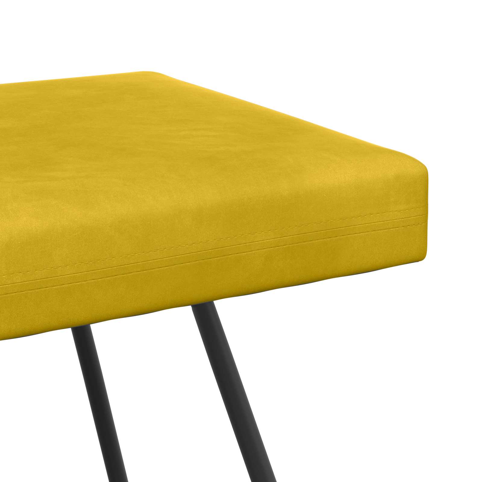 suoliukas Paprastas Geltona 110 x 40 x 45 cm Aksomas