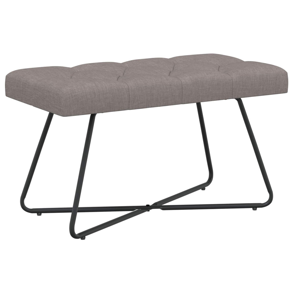 Suoliukas su mygtukų įsiuvais Taupe 80 x 40 x 46 cm Audinys