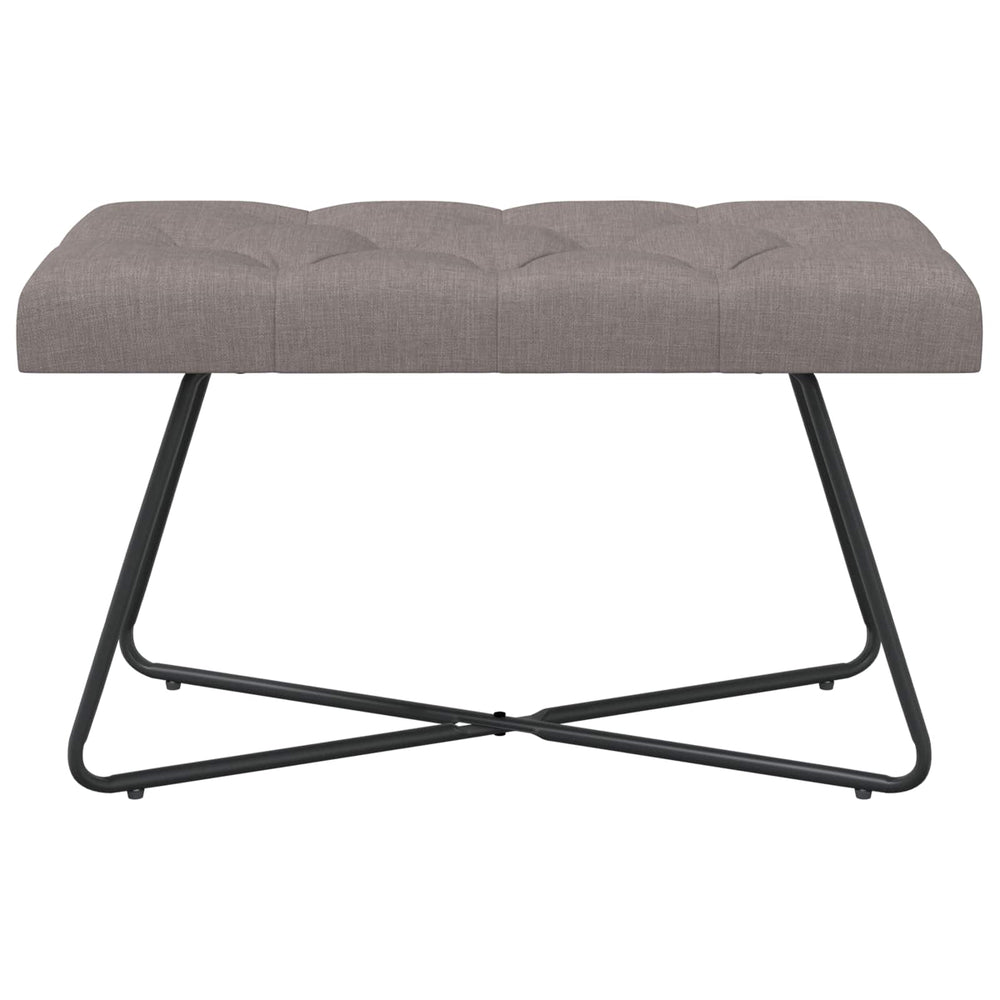 Suoliukas su mygtukų įsiuvais Taupe 80 x 40 x 46 cm Audinys