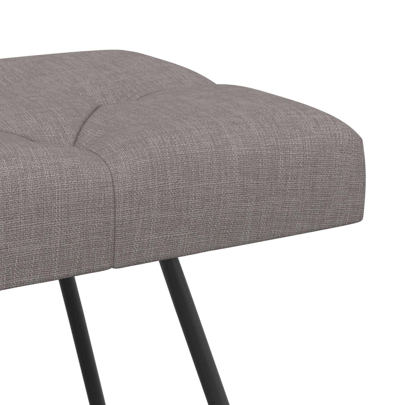 Suoliukas su mygtukų įsiuvais Taupe 110 x 40 x 46 cm Audinys