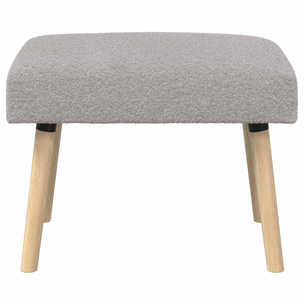 suoliukas Paprastas Šviesiai pilka 60 x 40 x 45 cm Bouclé