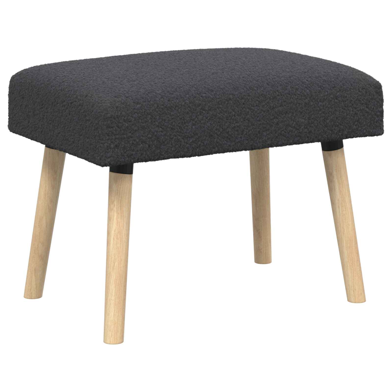 suoliukas Paprastas Tamsiai pilka 60 x 40 x 45 cm Bouclé