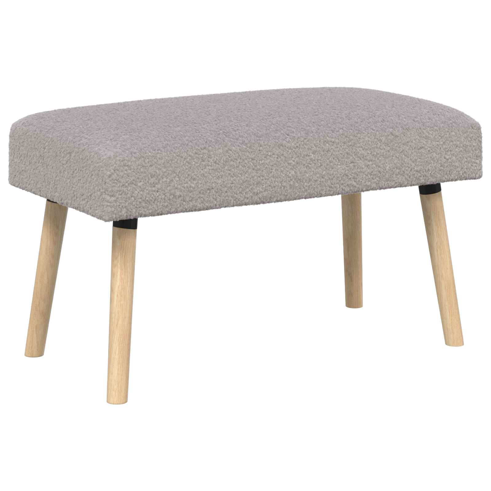suoliukas Paprastas Šviesiai pilka 80 x 40 x 46 cm Bouclé