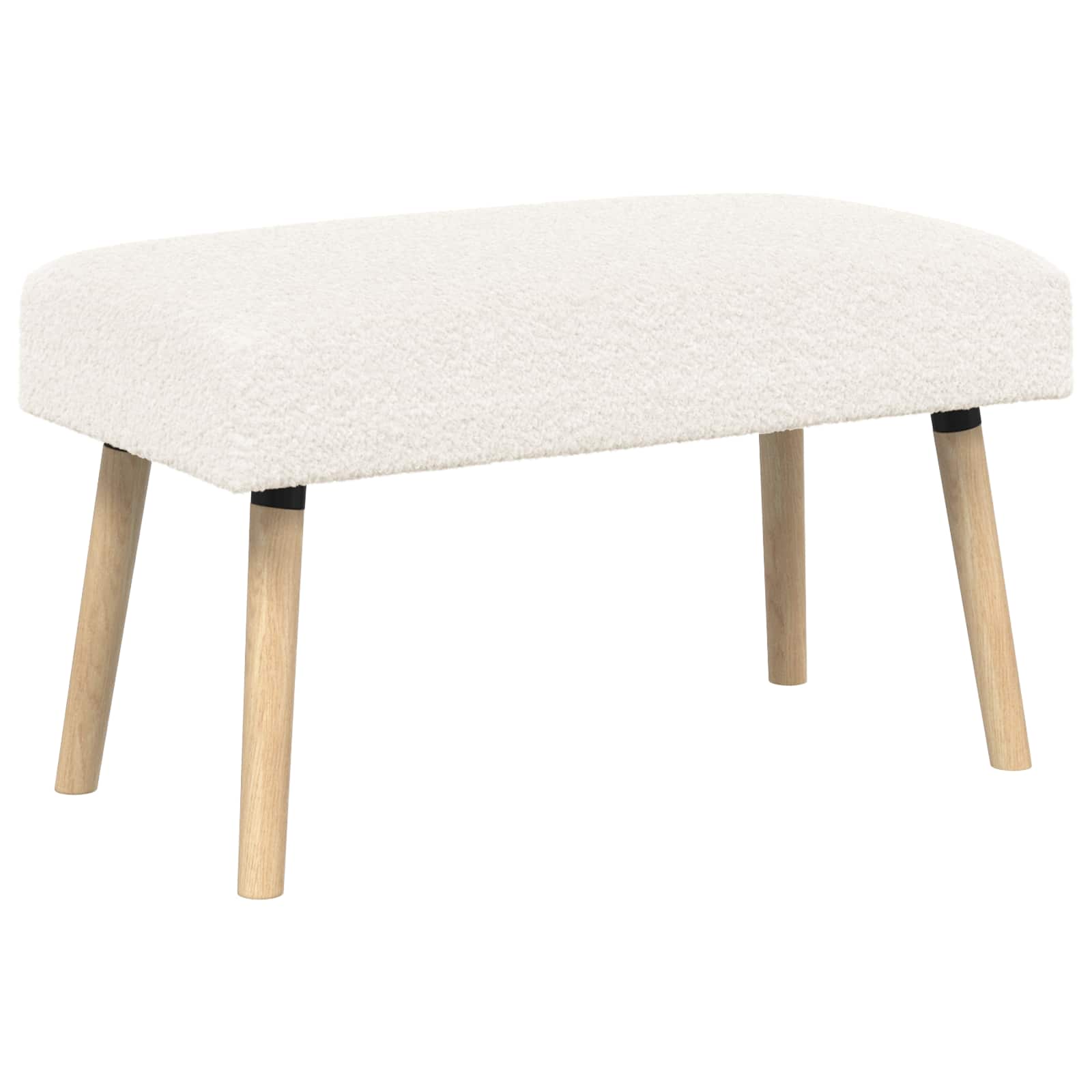 suoliukas Paprastas Kreminė 80 x 40 x 46 cm Bouclé