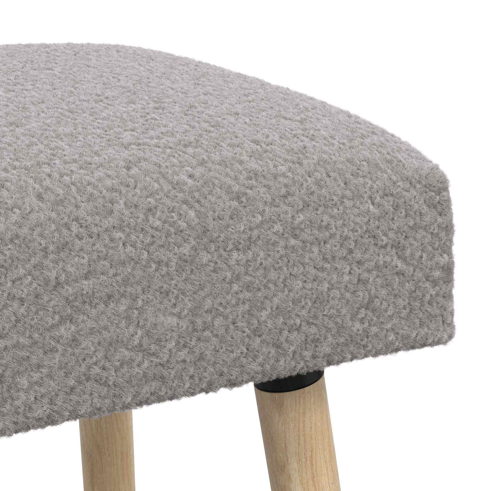 suoliukas Paprastas Šviesiai pilka 110 x 40 x 46 cm Bouclé