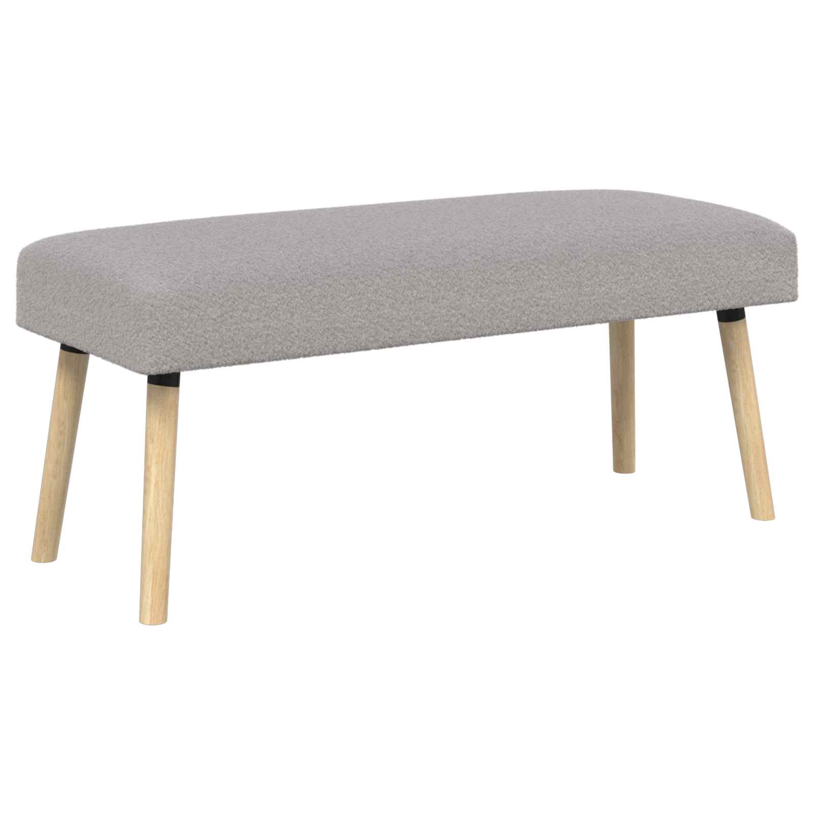 suoliukas Paprastas Šviesiai pilka 110 x 40 x 46 cm Bouclé